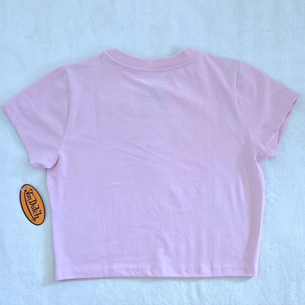 Von Dutch Pink🩷 Baby Tee👕 with Rhinestones💎 - NWT - Picture 2 of 12